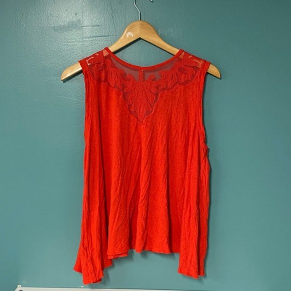 Free People Boho Tank - Red - Size M - Picture 5 of 5